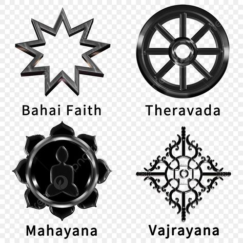 Bahai Symbol, Cultural Design, Theravada Buddhism, Buddhism Symbols, Japanese Shrine, Bahai Faith, Buddhist Symbols, Mahayana Buddhism, Hanging Stars