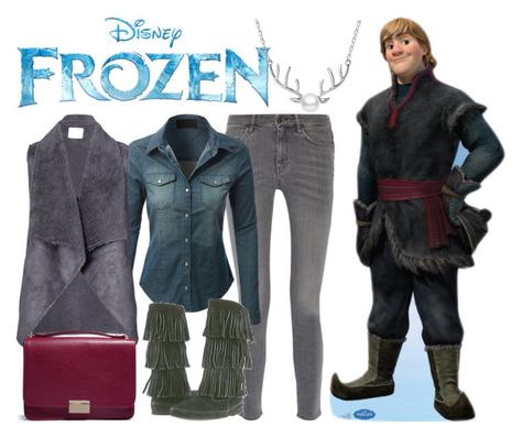 "Kristoff" by janastasiagg ❤ liked on Polyvore featuring Disney, M.i.h Jeans, LE3NO, Minnetonka, Velvet by Graham & Spencer, Lauren Merkin, disney, disneybound, disneyinspired and disneyprince Kristoff Disneybound, Frozen Outfits, Disney Inspired Fashion, Fandom Fashion, Disney Inspired, Disneyland, Summer Outfits, Outfit Inspirations, Style Inspiration