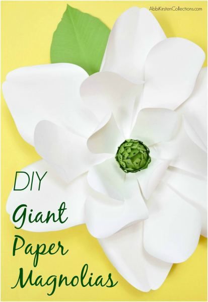 DIY Giant Paper Magnolia Tutorial Paper Magnolia, Giant Paper Flowers Template, Giant Paper Roses, Paper Rose Template, Paper Succulents, Elmer's Glue, Large Paper Flowers, Paper Flower Crafts, Crafts Room