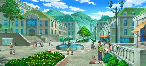 Pokemon Towns, Pokemon Locations, Anime Forest, Forest Town, Kalos Region, Pokemon Kalos, Pokemon Rpg, Pokemon Poster, Pokemon Regions