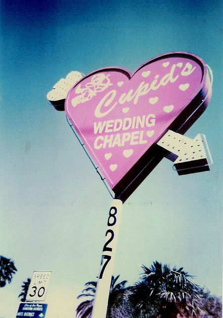 Cupid's Wedding Chapel by Nick Leonard, via Flickr Wedding Chapel Las Vegas, Neon Signs Uk, Las Vegas Wedding Chapel, Vegas Wedding Chapel, Love Neon Sign, Wedding Chapel, Lucky In Love, American Road Trip, Vegas Baby