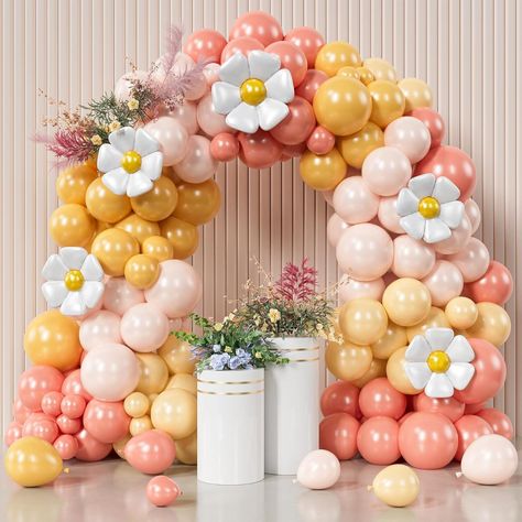 Amazon.com: YJDFWAUT Boho Daisy Flower Balloon Garland Kit, Dusty Rose and Retro Yellow Balloon Arch, Groovy Daisy Balloon Garland for Daisy Boho Baby Shower Wedding Two Groovy Party Groovy One Party : Toys & Games Groovy One Party, Yellow Balloon Arch, Flower Balloon Garland, Daisy Flower Balloon, Daisy Balloon Garland, Two Groovy Party, Groovy Daisy, Groovy One, Groovy Party