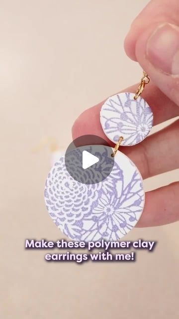 EZScreenPrint on Instagram: "Another round of polymer clay earrings! This time I tried out a color shift acrylic paint. It's a little harder to see in the video, but the paint does have a kind of shimmer to it and does change hue just a touch! Per usual, we're using @sculpey_official  polymer clay and our own EZScreen stencils!" Painting On Polymer Clay, Polymer Clay Painting, Clay Texture, Another Round, Polymer Clay Pendant, Polymer Clay Crafts, Diy Pendant, A Color, Clay Jewelry