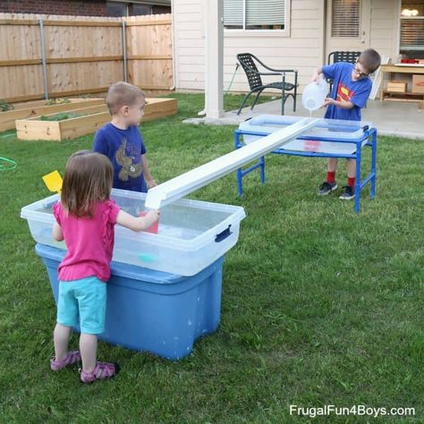 Outdoor Playground Ideas For Kids, Outdoor Playground Ideas, Playground Ideas For Kids, Kids Water Table, Water Play Preschool, Water Play Activities, Water Play For Kids, Water Blob, Weather Games