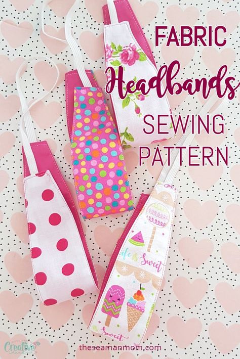 Fabric Headbands Diy, Homemade Headbands, Sew Accessories, Ways To Style Your Hair, Makeup Headband, Pretty Headbands, Stylish Headbands, Simple Sewing, Stretchy Headbands