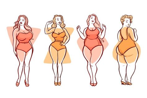 Portrait Illustrator, Body Type Drawing, Plus Size Art, Body Reference Drawing, Figure Drawing Reference, Body Drawing, Art Template, Woman Drawing, Art Poses