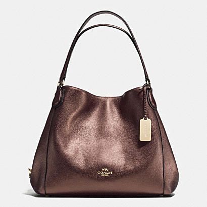 EDIE SHOULDER BAG 31 IN REFINED PEBBLE LEATHER Coach Edie Shoulder Bag, Soft Leather Handbags, Fall Handbags, Coach Bag, Hobo Handbags, Leather Hobo, Leather Purse, Coach Purses, Handbags On Sale