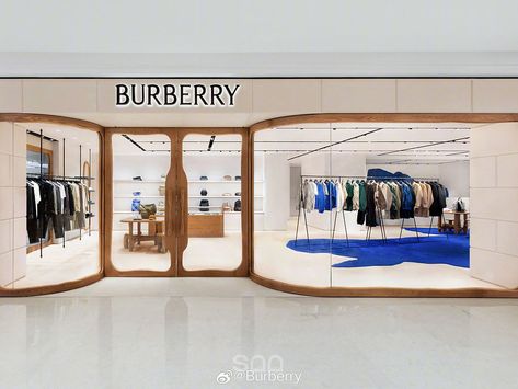 Burberry New Store Concept, Jinan City Shandong Province​​​ China. Beige Terrazzo, Shopping Aesthetic, Aesthetic Interior Design, Retail Space Design, Champs Élysées, Aesthetic Interior, Interior Design Dubai, Dubai Shopping, Fabric Display