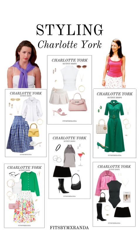 Charlotte York Look Book | LTK IN BIO #outfitinspo Carrie Bradshaw Outfits, Charlotte York, The Vivienne, City Outfits, Movies Outfit, Wardrobe Outfits, Stylish Work Outfits, Style Challenge, Fashion Tv