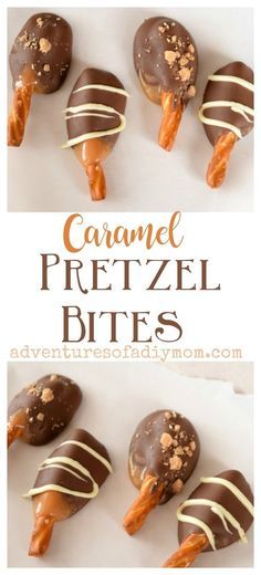 You're going to love this sweet and salty combination of pretzels, caramel and chocolate. Top them with a drizzle of white chocolate, sprinkles, nuts, or toffee bits to give them a gourmet feel. #chocolatecaramelpretzelbites #pretzelbites #chocolatecaramelpretzels #christmascandy #adventuresofadiymom Caramel Pretzel Bites, Pretzel Chocolate Bites, Chocolate Caramel Pretzels, Chocolate Covered Pretzel, Caramel Pretzels, Chocolate Bites, Pretzel Dip, Christmas Candy Recipes, Toffee Bits