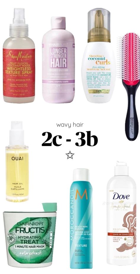 Wavy Hair 2c, Curly Hair 2c, 2c Hair, Ouai Hair Oil, Ouai Hair, Natural Hair Care Routine, Wavy Hair Care, Healthy Hair Routine, Curly Hair Care Routine