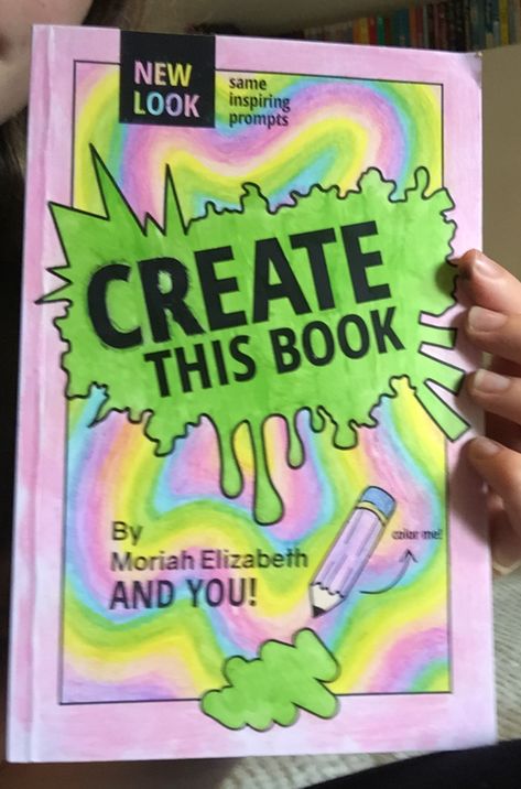 Create This Book Moriah Elizabeth Cover, Create This Book Cover Ideas Moriah Elizabeth, Create This Book Cover Ideas, Book Cover Ideas, Moriah Elizabeth, Tiktok Art, Diy Crafts For Teen Girls, Create This Book, Journal Idea