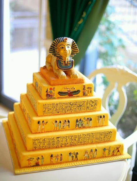 Ancient Egypt - Cake by Irina-Adriana Egyptian Themed Party, Egyptian Desserts, Egyptian Party, Egyptian Wedding, Cake Decorating Courses, Fancy Cakes, Birthday Cake Kids, Strawberry Cake, Creative Cakes