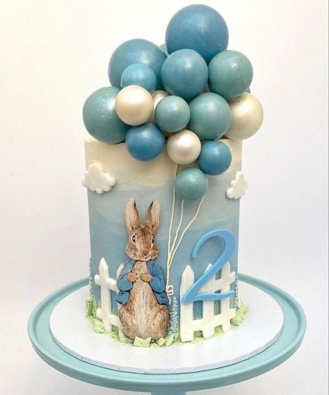 Peter Rabbit Birthday Cake, Rabbit Birthday Cake, Rabbit Theme Party, Rabbit Cakes, Peter Rabbit Theme Party, Pink Pigeon, Peter Rabbit Cake, Boys First Birthday Cake, Peter Rabbit Birthday