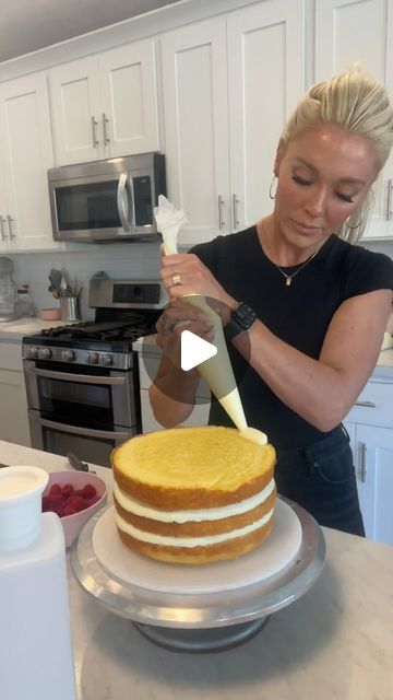 Whitney Berge on Instagram: "🍋 Lemon Berry Cake 🍋

This cake is the perfect balance of sweet and tart. We start with a delicious Lemon cake base, and fill it with my Lemon Buttercream, Raspberry Purée with Fresh berries, and Lemon Curd.. 

It is so fresh and delicious! 

🍋🍓Now I would like to know….. what wants this recipe?!?!?! 🍓🍋

 #theblondewhobakes #cakedecorating #cakes #cake #dessert #food #foodie #baking #cakevideo #cakeoftheday #buttercream #yummy #lemon #lemonberry #delicious #recipe #frosting #cakedecorator #fresh #instagood #instafood #lemoncake #inthekitchen #instagram #cakesofinstagram" Lemon Berry Cake, Delicious Lemon Cake, Cake Base, Lemon Buttercream, Berry Cake, Cake Videos, Dessert Food, So Fresh, Lemon Cake