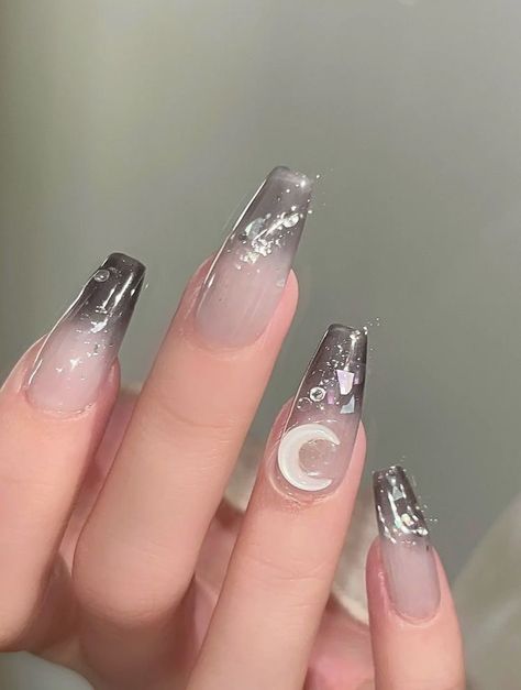 Stardew Valley Acrylic Nails, Aesthetic Chrome Nails, Erika Titus Nails, Natural Nail Designs Gel, Cute Nail Ideas Pink, Black Douyin Nails, Asian Acrylic Nails, Cute Jelly Nails, Jelly Nails Aesthetic