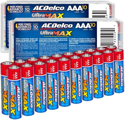 Amazon has 20-Ct ACDelco UltraMAX AAA Alkaline Batteries on sale for $5.99 when you checkout via Subscribe & Save. Shipping is free with Prime or on orders $25+. Thanks to communit ... Car Batteries, Research Writing, Mouse Computer, Game Controllers, Aaa Batteries, More More, Remote Controls, Baby Health, Digital Cameras