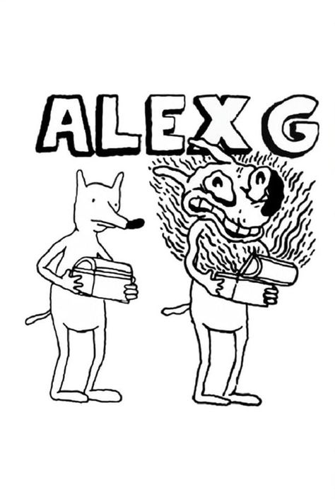 Alex G Sticker, Alex G Drawing, Alex G Art, Alex G Poster, Band Prints, Modern Baseball, G Tattoo, Doodle Shirt, Alex G