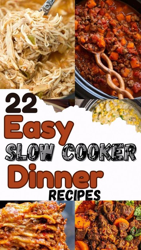 Simplify your dinner routine with these easy slow cooker recipes! From tender meats to flavorful stews, these dishes are delicious and effortless. #slowcooker #crockpot #easydinners #comfortfood #MeatPreservationandCuring Crock Pot Dump Recipes, Potluck Comfort Food, Crockpot Party, Crock Pot Dump, Crockpot Party Food, Easy Slow Cooker Dinner, Mini Crockpot, Slow Cooker Dinner Ideas, Crockpot Recipes For Two