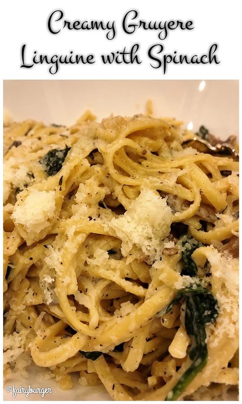 Gruyere Pasta Recipes, Pasta With Gruyere Cheese, Gruyere Pasta, Pasta Side, Spaghetti With Spinach, Runners Food, Potato Varieties, Pasta Party, Gruyere Cheese