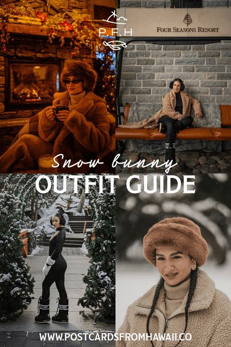 How to Get The Snow Bunny Look for Your Ski Trip 24 Snow Bunnies Outfits, Winter Ski Aesthetic, Snow Bunny Outfit, Winter Style Guide, Mob Wife Aesthetic, Ski Bunny, Wife Aesthetic, Ski Bunnies, Spring Snow