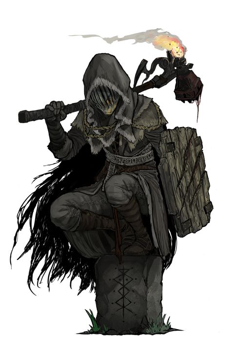 Drifter Character Design, Dark Fantasy Chara Design, Mace Designs, D&d Oc, D&d Character Concepts, Masked Character Art, Gothic Character Design, Bloodborne Art, Dark Souls Art