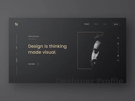 Minimal Web Design Portfolio, Gradient Inspiration, Designer Profile, Ui Design Website, Portfolio Website Design, Web Ui Design, Website Design Layout, Ui Design Inspiration, Minimal Web Design