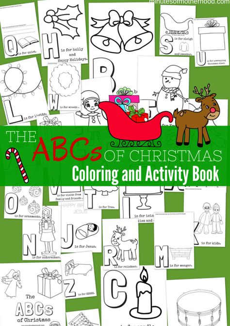 The ABCs of Christmas Free Printable Coloring and Activity Book From A to Z spreading Christmas cheer with fun coloring pages and activities in this free printable booklet. 27 pages (Cover page included) of fun alphabet activities. Draw, write, and color Christmas time fun! They can decorate a tree, a wreath, … Spreading Christmas Cheer, Christmas Preschool, Fun Coloring Pages, Christmas Activity Book, Teaching Time, Preschool Christmas, Holiday Sparkle, Holiday Planning, Cool Coloring Pages