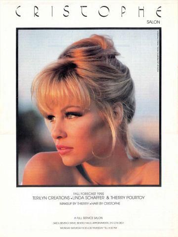 #90210 #vintagehair Young Pamela Anderson, Pamela Anderson Bun, Pam Anderson, Straight Bangs, Lily James, Claudia Schiffer, The Model, Vintage Hairstyles, Vintage Ads