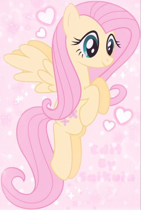 ♡ Fluttershy edit made by me ♡ credit if reposted ^ - ^ P0nyplanet Fluttershy, Fluttershy Christmas Pfp, Fluttershy Poster, Kawaii Paintings On Canvas, My Little Pony Fluttershy, Fluttershy Mlp, Mlp Fluttershy, 90s Wallpaper, Relaxing Art