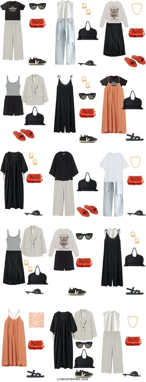 How to Build an Edgy Capsule Wardrobe for Summer - livelovesara Edgy Outfits Summer, Edgy Capsule Wardrobe, Capsule Wardrobe For Summer, Casual Edgy Outfits, Capsule Wardrobe Ideas, Summer Birthday Outfits, Edgy Summer Outfits, Edgy Summer, Capsule Wardrobe Casual