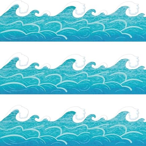 Amazon.com : 72 Feet Ocean Waves Die-Cut Bulletin Board Borders for Ocean Theme Classroom Decor Wall Decorations : Office Products Ocean Classroom Theme, Classroom Color Scheme, Ocean Bulletin Board, Ocean Classroom Decor, Ocean Classroom, Presentation Ideas For School, Ocean Theme Classroom, Dream Classroom, Ocean Theme Party