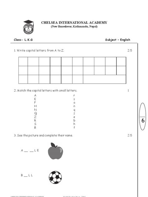 Lkg Maths Question Paper, Lkg English Question Paper, Comprehension Kindergarten, Summer Plan, Math Models, Sample Question Paper, Reading Comprehension Kindergarten, Model Question Paper, English Exam