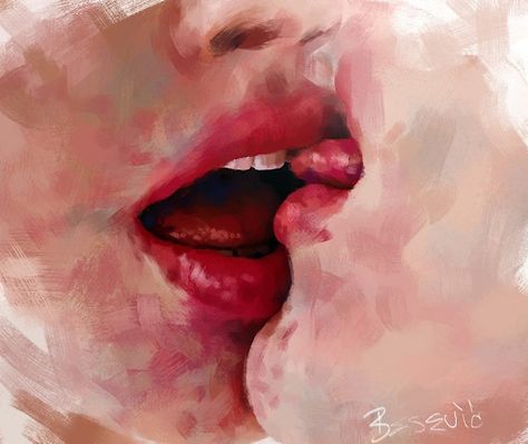 Romance Arte, Kiss Painting, Kiss Art, Romance Art, Romantic Art, Ethereal Art, الرسومات اللطيفة, 그림 그리기, Aesthetic Art