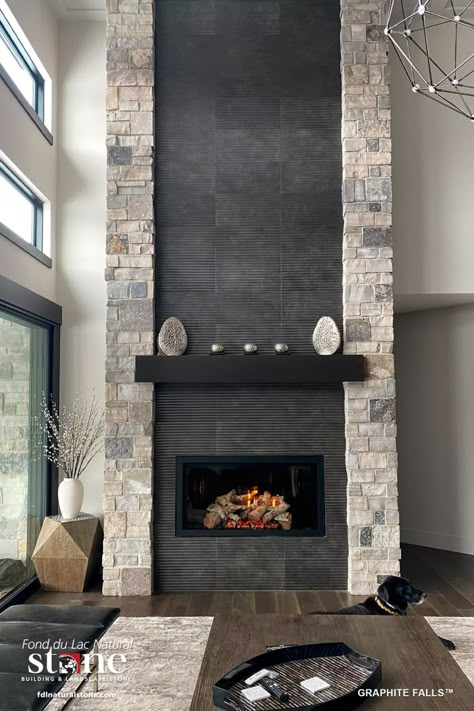 Bloxburg Teen Room, Bloxburg Teen Room Ideas, Slate Fireplace Surround, Modern Stone Fireplace, Teen Room Ideas, Modern Fireplace Ideas Living Rooms, Fireplace Styles, Fireplace Modern Design, Fireplace Feature Wall