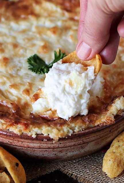 Scoop of Warm Baked Onion Souffle Dip Image Onion Parmesan Dip, Hot French Onion Dip Recipe, Hot Onion Souffle Dip, Hot French Onion Dip, Warm Onion Dip Recipe, Warm French Onion Dip, Four Onion Dip 12 Tomatoes, Warm Onion Dip, Baked French Onion Dip