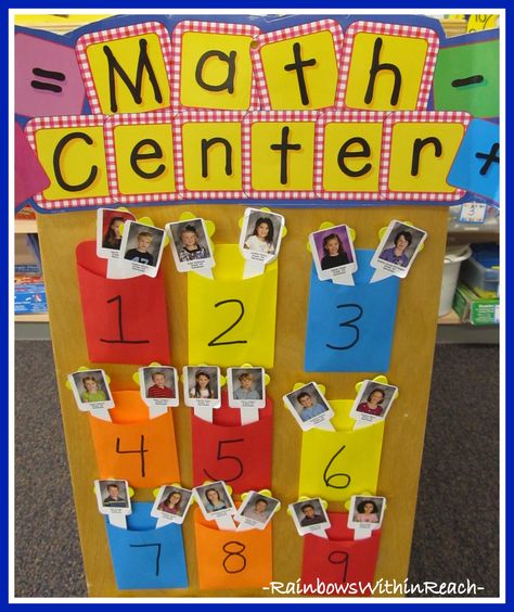 Kindergarten Math Center Assignments from Math RoundUP (via RainbowsWithinReach) Build Math Centers, Classroom Stations, Centers Classroom, Math Center Rotations, Kindergarten Center, Kindergarten Math Center, Learning Preschool, Math Kindergarten, Math Centers Kindergarten