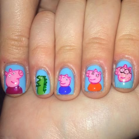 Pig Nail Art, Nails Shorts, Pig Nails, Preppy Nails, Amazing 3d Tattoos, Bad Nails, Crazy Nail Designs, Hard Nails, 3d Tattoos