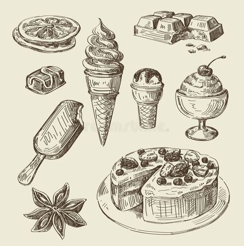 귀여운 음식 그림, Food Sketch, Pen Art Drawings, Food Illustration Art, Object Drawing, 흑백 그림, Ecole Art, Art Diary, Food Drawing