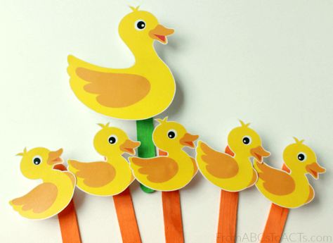 5 Little Ducks Magnetic Puppets for Preschoolers 5 Little Ducks Activities For Toddlers, 5 Little Ducks Craft, Duck Activities For Toddlers, 5 Little Ducks Activities, Duck Activities For Preschool, Duckling Craft, Duck Puppet, Printable Puppets, Nursery Rhymes Preschool Crafts