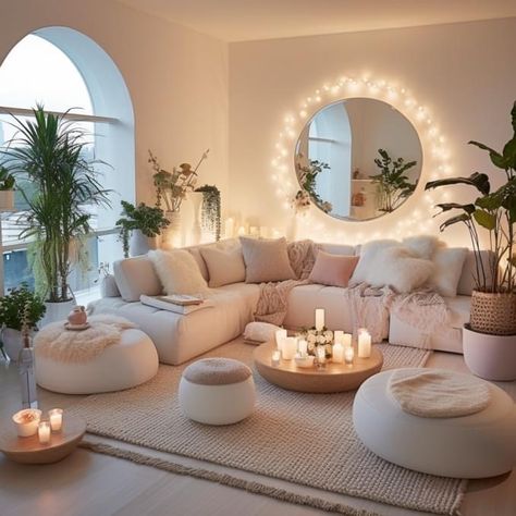 Boho Living Room Inspiration, Rectangular Living Rooms, Boho Chic Living Room, Beige Living Rooms, Bohemian Living Room, Decor Home Living Room, Living Room Decor Apartment, Boho Living Room, Living Room Inspo