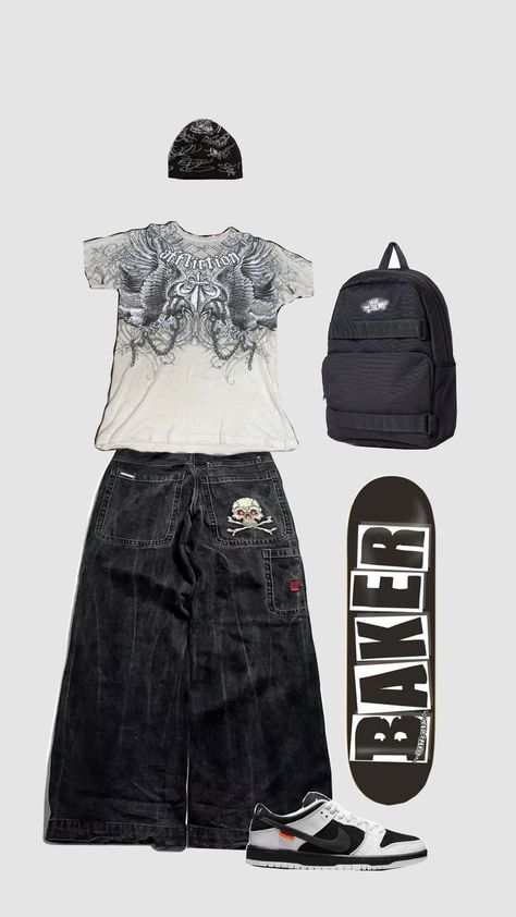 skater fit Skate Fits Men, Emo Skater Outfits, 2000 Skater Style, 2000s Skater Fashion, Skater Outfit Men, Skater Boy Fits, 2000s Alt Fashion, Skate Outfits, 90's Skater