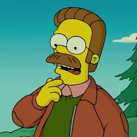 the simpsons ned flanders aesthetic icons Hear Me Out Cake Characters Weird, Ned Flanders Fanart, Weird Hear Me Out Characters, Ned Flanders, Beauty Rituals, The Simpson, I Want Him, Smash Cake, The Simpsons