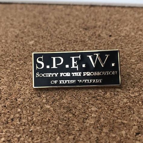 Spew Harry Potter, Harry Potter Pin, Unknown Facts, Workers Rights, Jacket Pins, Random Facts, Enamel Lapel Pin, Harry Potter Series, Cool Pins