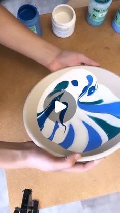 Glazing Plates Ideas, Bubble Glazing, Blue Pottery Designs, Clay Printing, Wheel Pottery, Ceramica Ideas, Pottery Decoration, Large Bowls, Glaze Combos