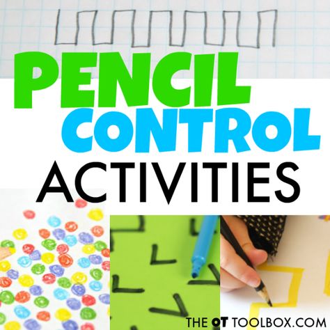 Kids can use these pencil control activities to improve handwriting legibility and handwriting neatness. Pre Handwriting Activities Occupational Therapy, Preschool Writing Activities Handwriting Practice Motor Skills, Hand Strengthening For Handwriting, Handwriting Activities Occupational Therapy, Handwriting Activity Occupational Therapy, Pencil Control Activities, Fine Motor Skills To Help With Writing, Improving Handwriting, To Improve Handwriting