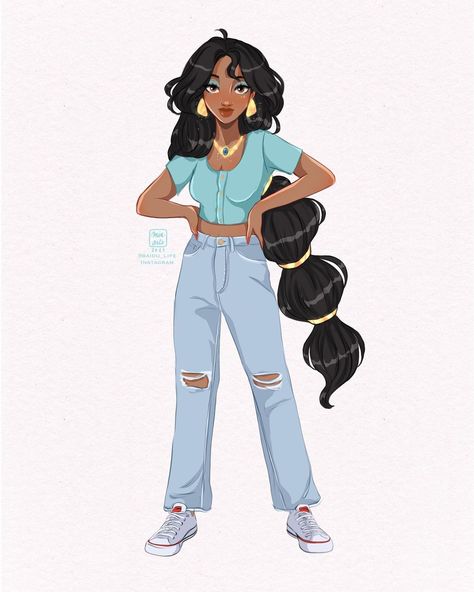 Modern Disney Princess, Goth Disney Princesses, Goth Disney, Princess Jasmine Costume, Disney High, Disney Princess Jasmine, Disney Jasmine, Disney Princess Fan Art, Disney Fanart