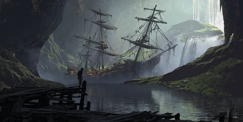 Uncharted A Thief's End, Pirate Ship Art, Uncharted Game, Uncharted Series, Uncharted 4, Nathan Drake, Play Station, Skull Island, 4 Wallpaper