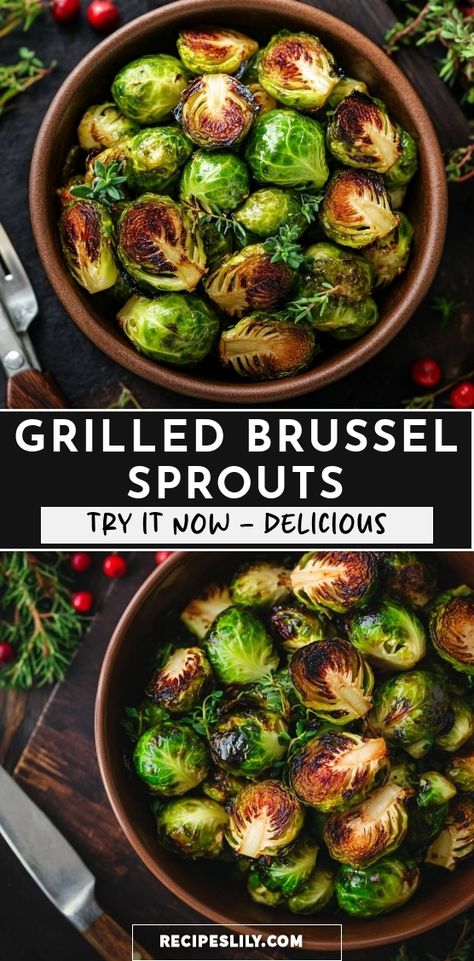 I’m excited to share my recipe for grilled Brussels sprouts! These crispy, caramelized bites are packed with flavor and make for a delicious side dish. Toss them on the grill to get that perfect char and serve them up for your next meal. Try them now and let me know what you think! Brussels Sprouts On Grill, Grilled Brussels Sprouts, Bonefish Grill Brussel Sprouts Recipe, Grilled Brussel Sprout Recipes, Brussel Sprouts On The Grill, Grill Brussel Sprouts, Brussel Sprouts Grilled, Grilled Brussel Sprouts, Balsamic Brussel Sprouts