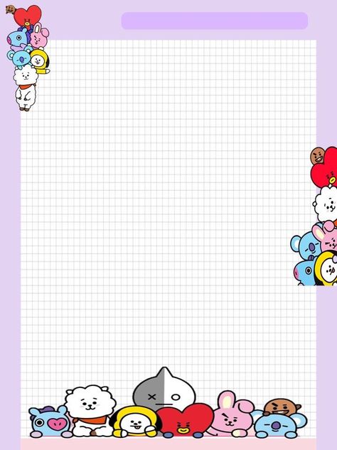 BT21 Printable Paper Patterns, Study Planner Printable, Iphone Wallpaper Vsco, Artsy Background, Note Pad Design, Medical Wallpaper, Notepaper, Note Writing Paper, Anime Paper